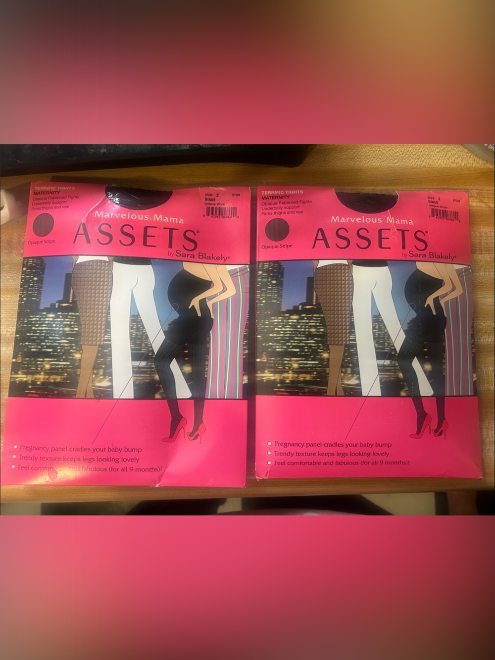 ASSETS by Sara Blakely Black Opaque Maternity Leggings (2-Pack)